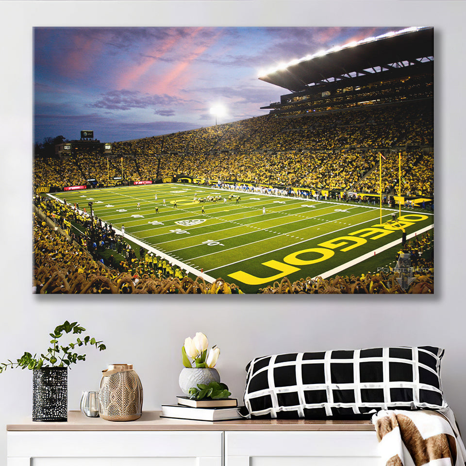Autzen Stadium in Oregon, Stadium Canvas, Sport Art, Gift for him, Fan Gift, Canvas Prints Wall Art Decor