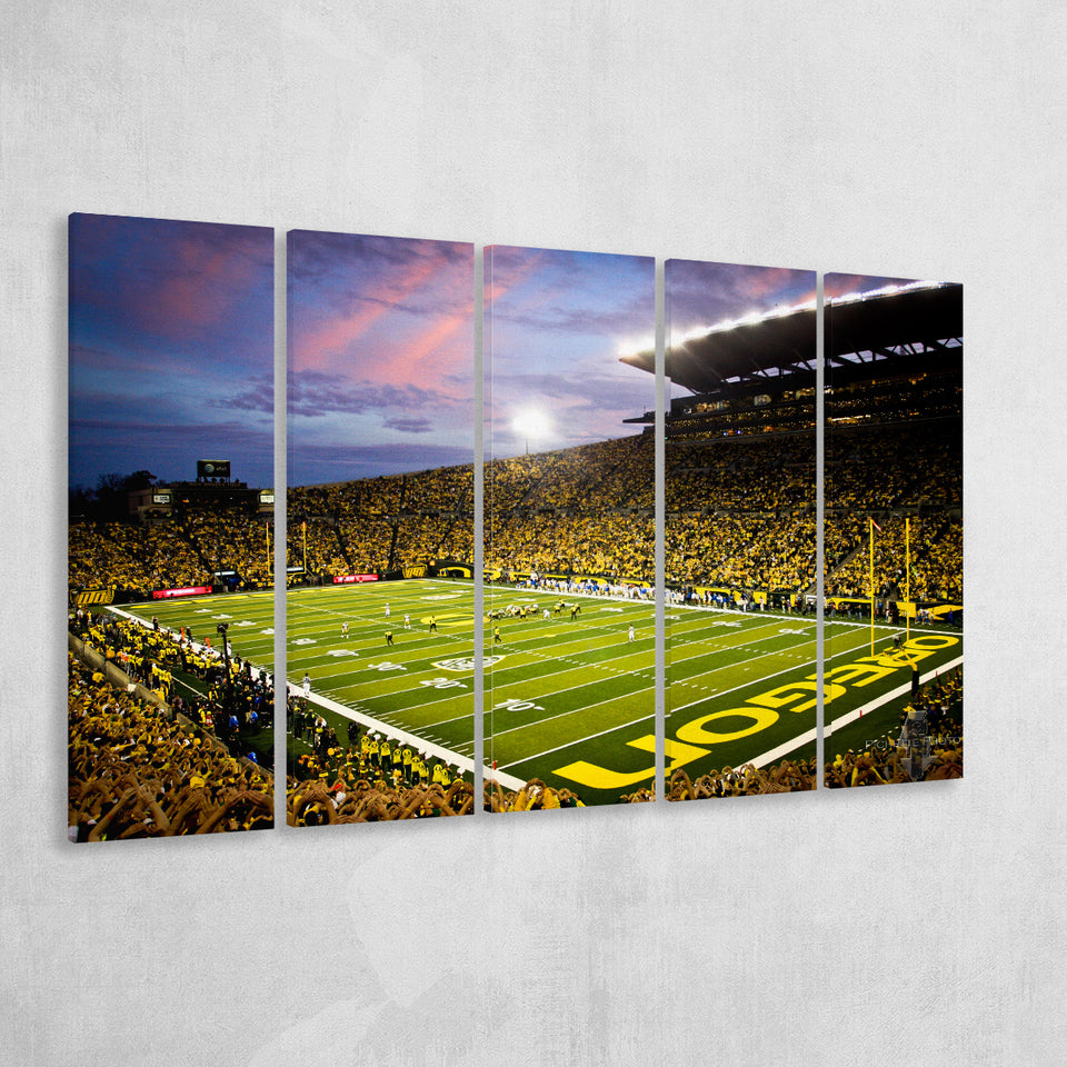 Autzen Stadium in Oregon, Stadium Canvas, Sport Art, Gift for him, Multi Panels B, Canvas Prints Wall Art Decor