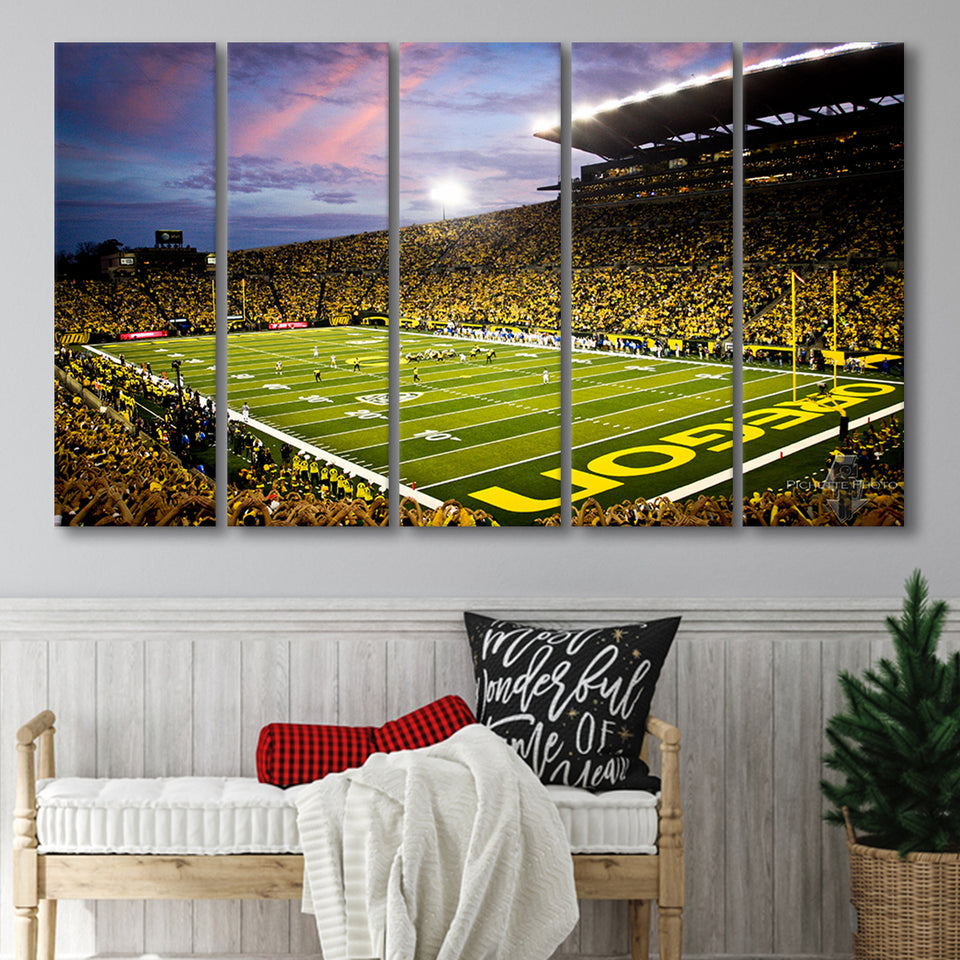 Autzen Stadium in Oregon, Stadium Canvas, Sport Art, Gift for him, Multi Panels B, Canvas Prints Wall Art Decor