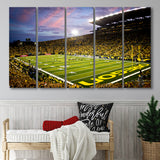 Autzen Stadium in Oregon, Stadium Canvas, Sport Art, Gift for him, Multi Panels B, Canvas Prints Wall Art Decor