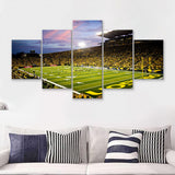 Autzen Stadium In Oregon  5 Pieces Canvas Prints Wall Art - Painting Canvas, Multi Panels, 5 Panel, Wall Decor