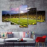 Autzen Stadium In Oregon  5 Pieces Canvas Prints Wall Art - Painting Canvas, Multi Panels, 5 Panel, Wall Decor