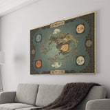 Avatar The Last Airbender World Map Canvas Prints Wall Art - Painting Canvas,Wall Decor,Art Print,Home Decor