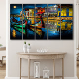 Aveiro, Portugal, Aveiro Painting, Multi Panels, 5 Pieces B, Canvas Prints Wall Art Home Decor,X Large Canvas