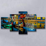 Aveiro, Portugal, Aveiro Painting, Multi Panels, 5 Pieces, Canvas Prints Wall Art Home Decor