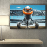 Aviation Biplane Sports Aircraft Mural Canvas Prints Wall Art Decor - Painting Canvas, Art Prints, Ready to Hang