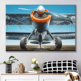 Aviation Biplane Sports Aircraft Mural Canvas Prints Wall Art Decor - Painting Canvas, Art Prints, Ready to Hang