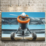 Aviation Biplane Sports Aircraft Mural Canvas Prints Wall Art Decor - Painting Canvas, Art Prints, Ready to Hang