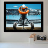 Aviation Biplane Sports Aircraft Mural Framed Art Prints Wall Decor - Painting Art, Framed Picture, Ready to Hang