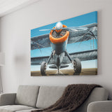Aviation Biplane Sports Aircraft Mural Canvas Prints Wall Art Decor - Painting Canvas, Art Prints, Ready to Hang