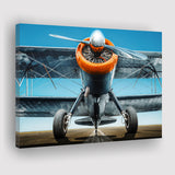 Aviation Biplane Sports Aircraft Mural Canvas Prints Wall Art Decor - Painting Canvas, Art Prints, Ready to Hang