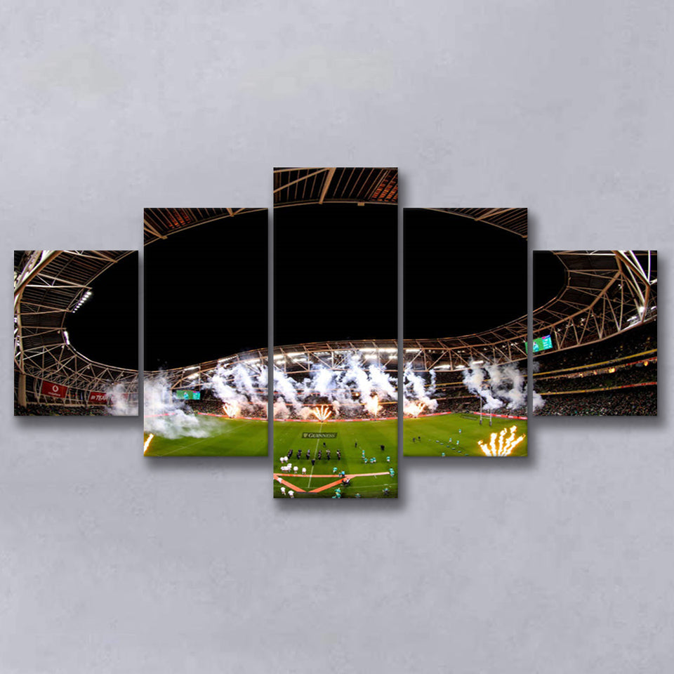 Aviva Stadium Fireworks, Stadium Canvas, Sport Art, Large Canvas, Multi Panels, Canvas Prints Wall Art Decor