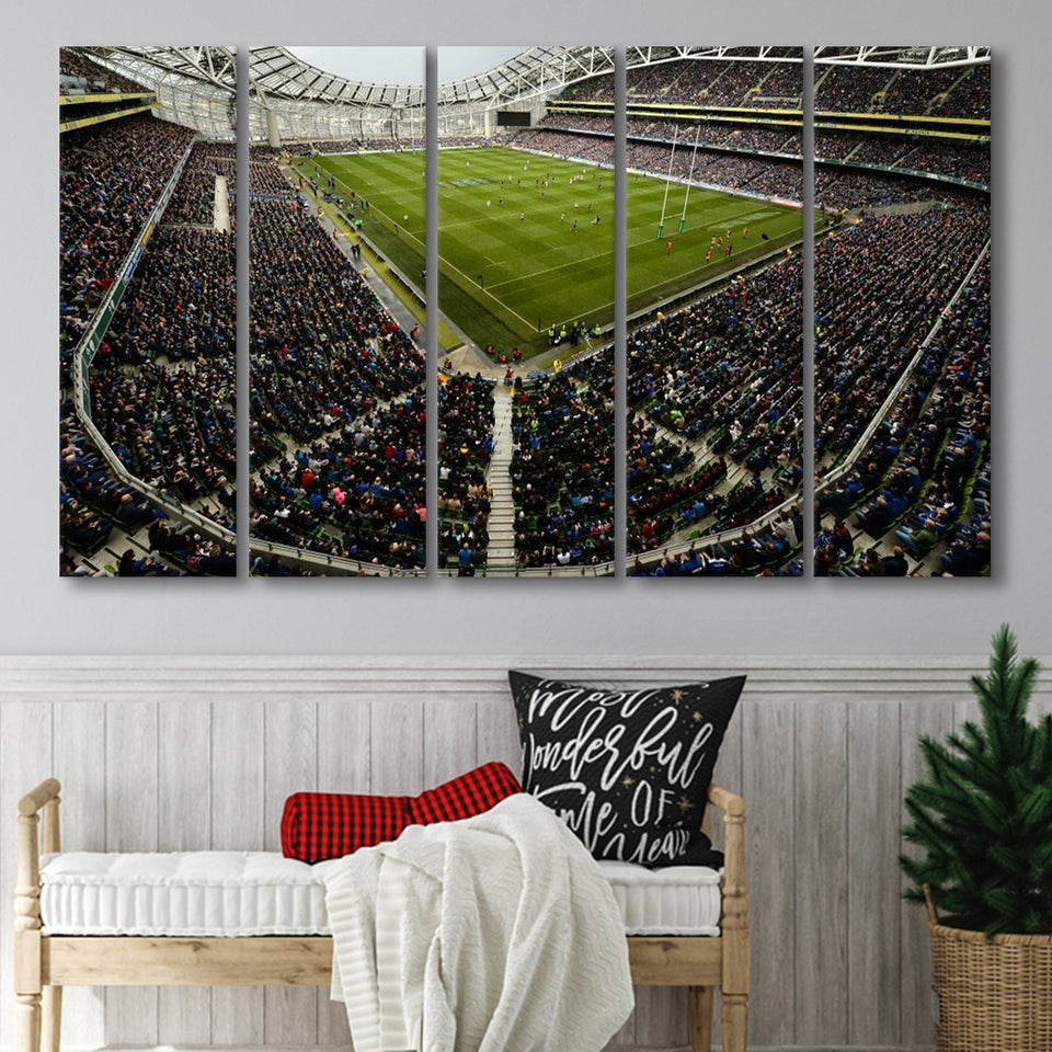 Aviva Stadium, Stadium Canvas, Sport Art, Gift for him,100 Multi Panels B, Canvas Prints Wall Art Decor