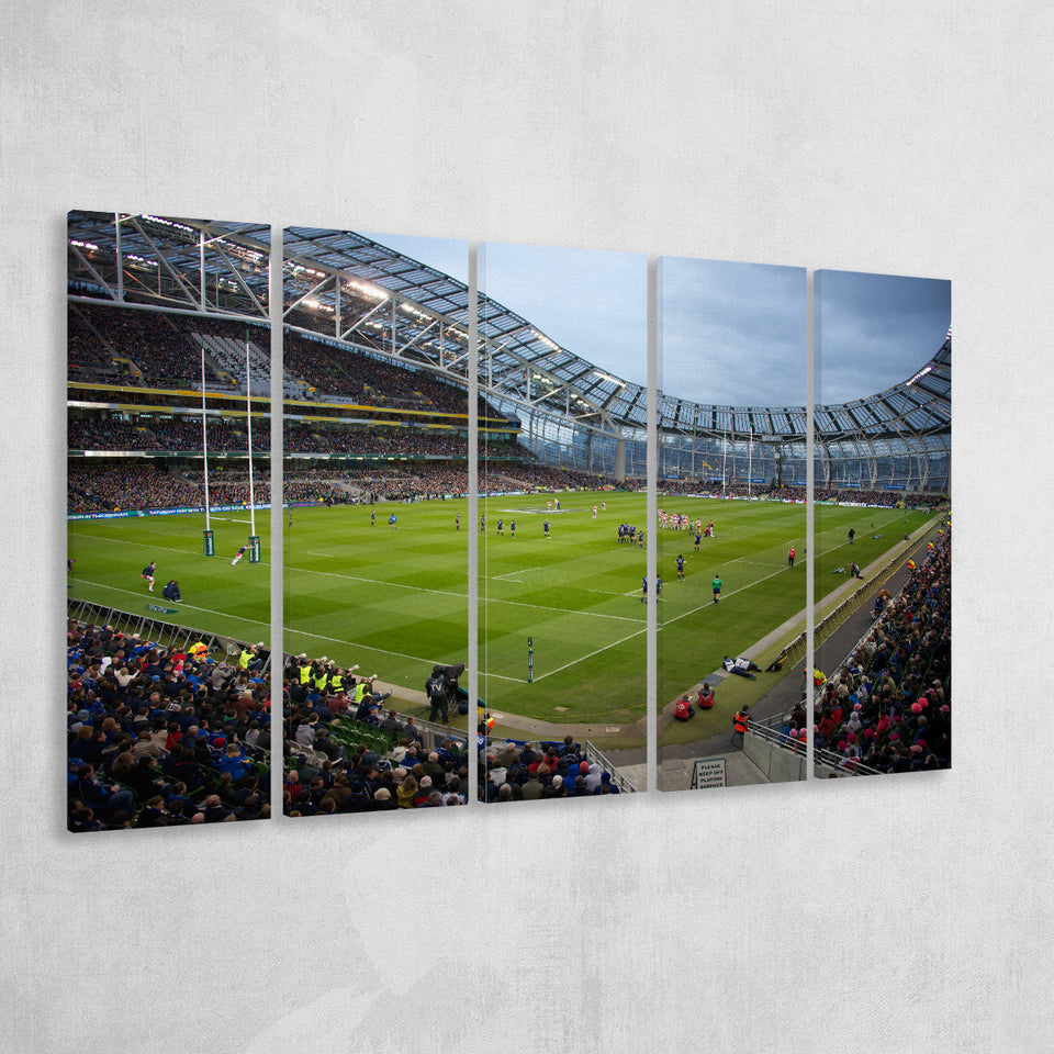 Aviva Stadium, Stadium Canvas, Sport Art, Gift for him, Multi Panels B, Canvas Prints Wall Art Decor