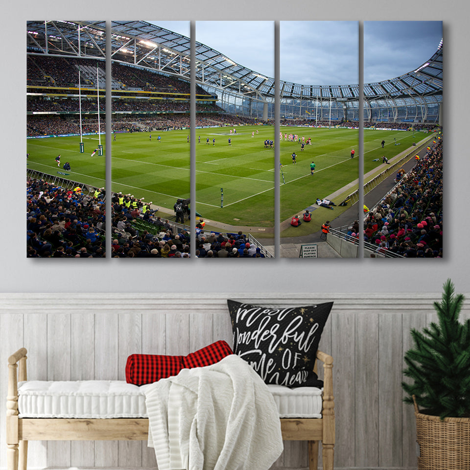 Aviva Stadium, Stadium Canvas, Sport Art, Gift for him, Multi Panels B, Canvas Prints Wall Art Decor