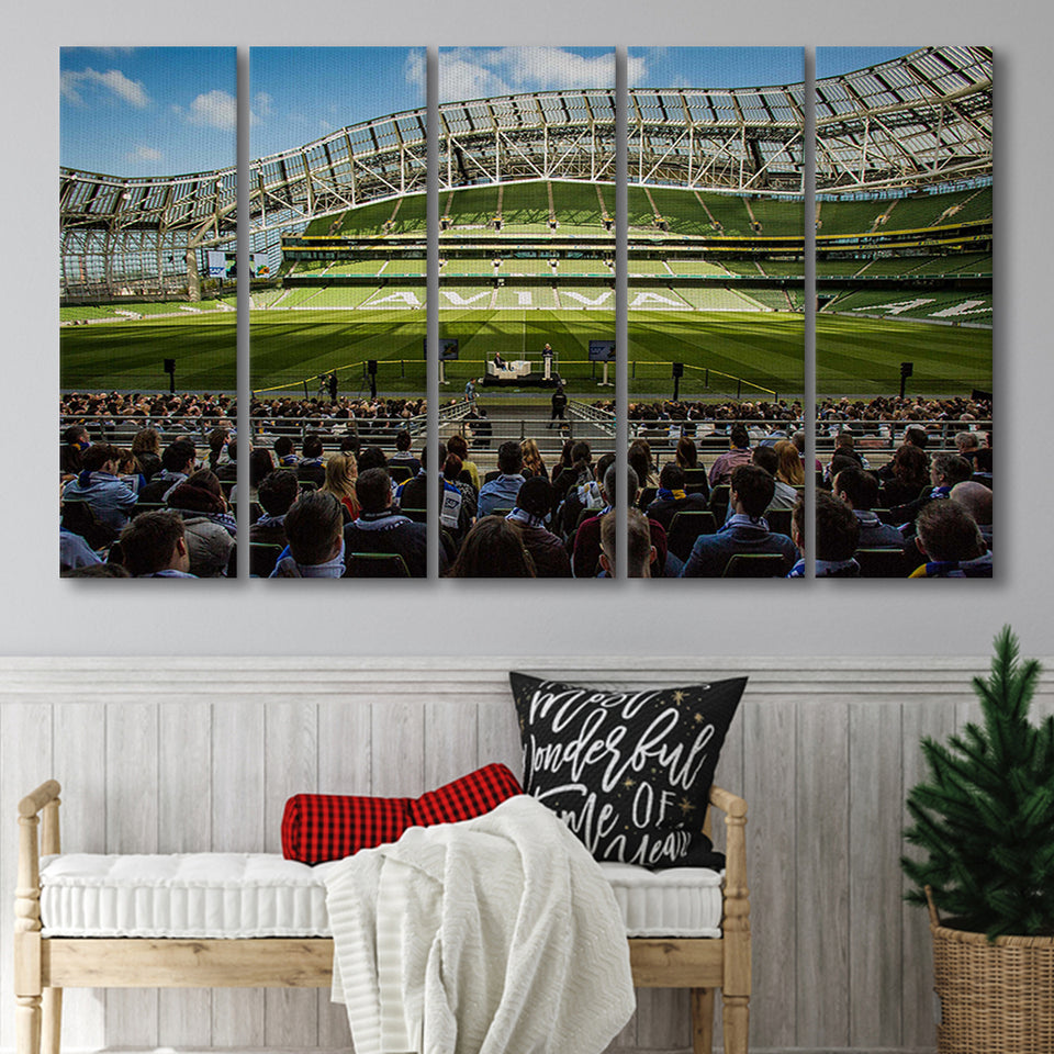 Aviva Stadium in Dublin, Stadium Canvas, Sport Art, Gift for him, Multi Panels B, Canvas Prints Wall Art Decor
