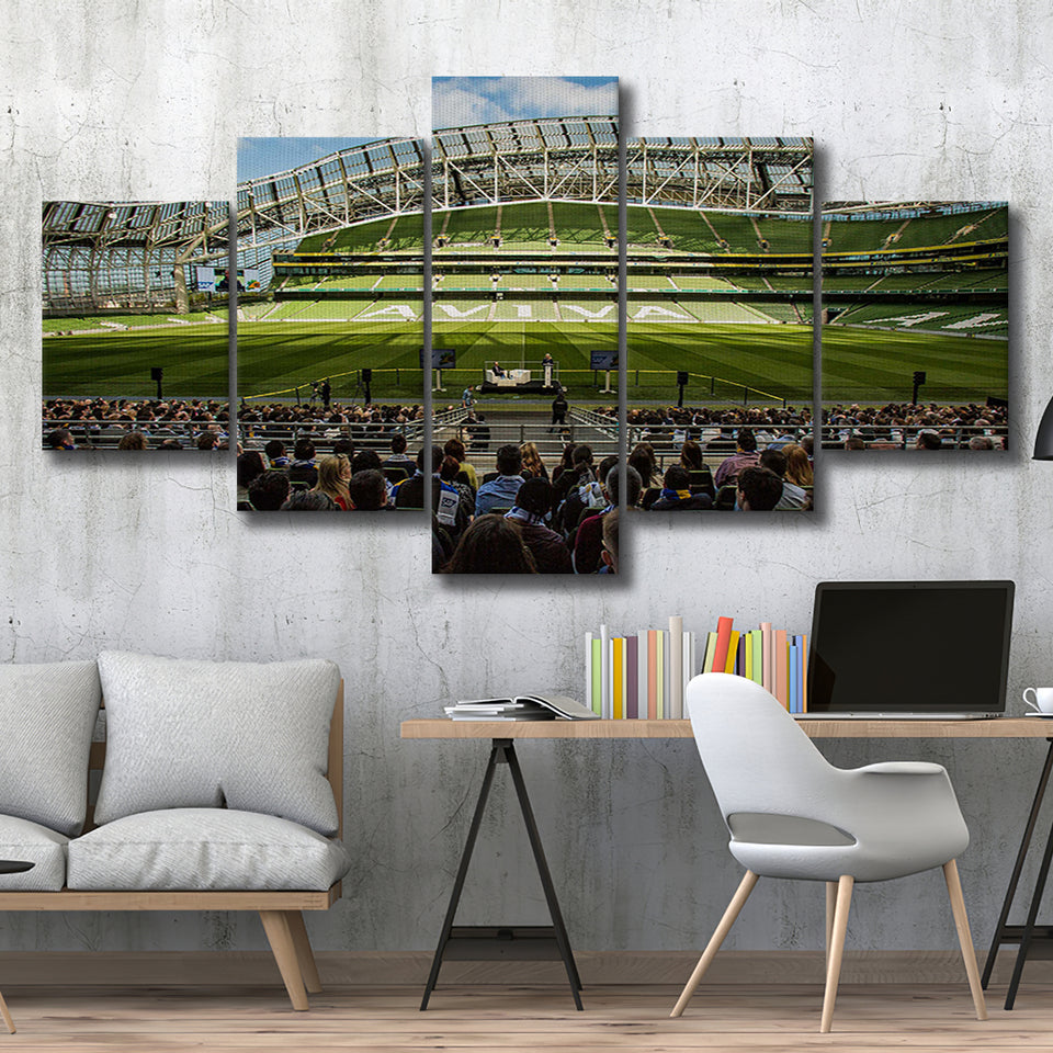 Aviva Stadium in Dublin, Stadium Canvas, Sport Art, Large Canvas, Multi Panels, Canvas Prints Wall Art Decor