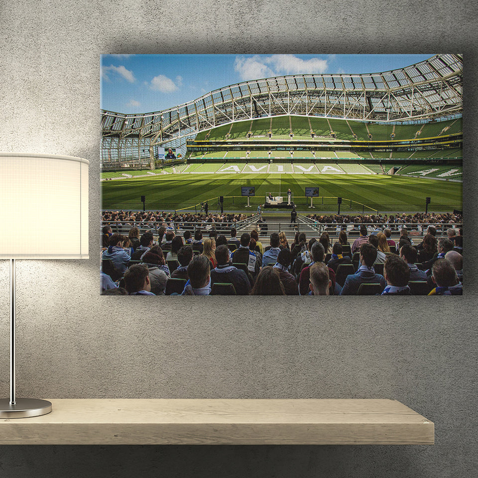 Aviva Stadium in Dublin, Stadium Canvas, Sport Art, Gift for him, Fan Gift, Canvas Prints Wall Art Decor