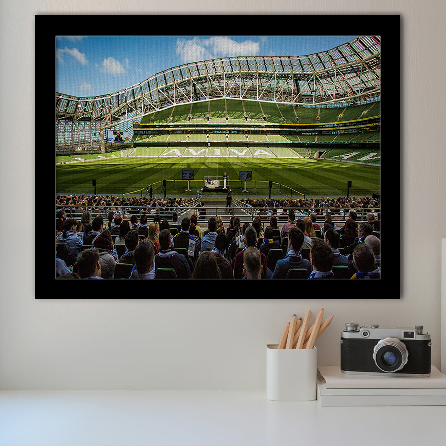 Aviva Stadium in Dublin, Stadium Canvas, Sport Art, Gift for him, Framed Art Prints Wall Art Decor, Framed Picture