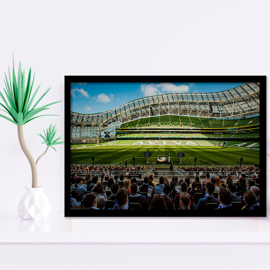 Aviva Stadium in Dublin, Stadium Canvas, Sport Art, Gift for him, Framed Art Prints Wall Art Decor, Framed Picture