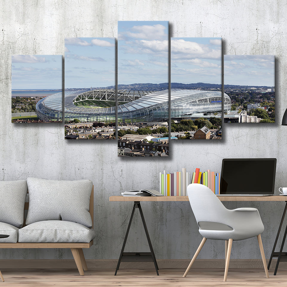 Aviva Stadium in Ireland, Stadium Canvas, Sport Art, Large Canvas, Multi Panels, Canvas Prints Wall Art Decor