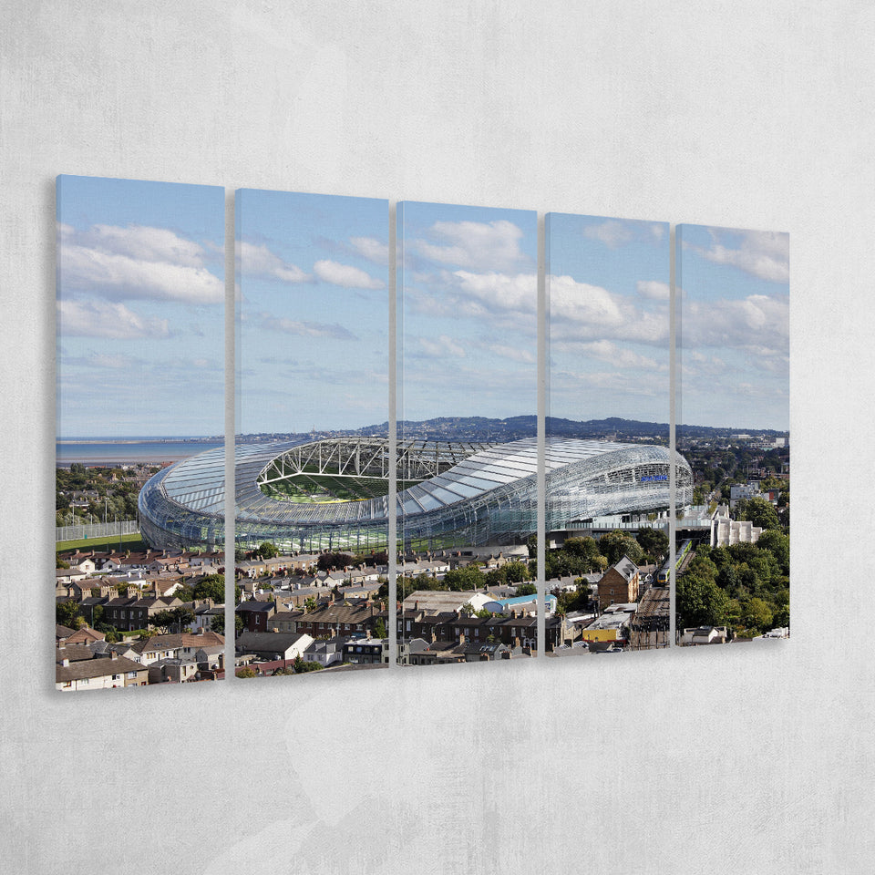 Aviva Stadium in Ireland, Stadium Canvas, Sport Art, Gift for him, Multi Panels B, Canvas Prints Wall Art Decor