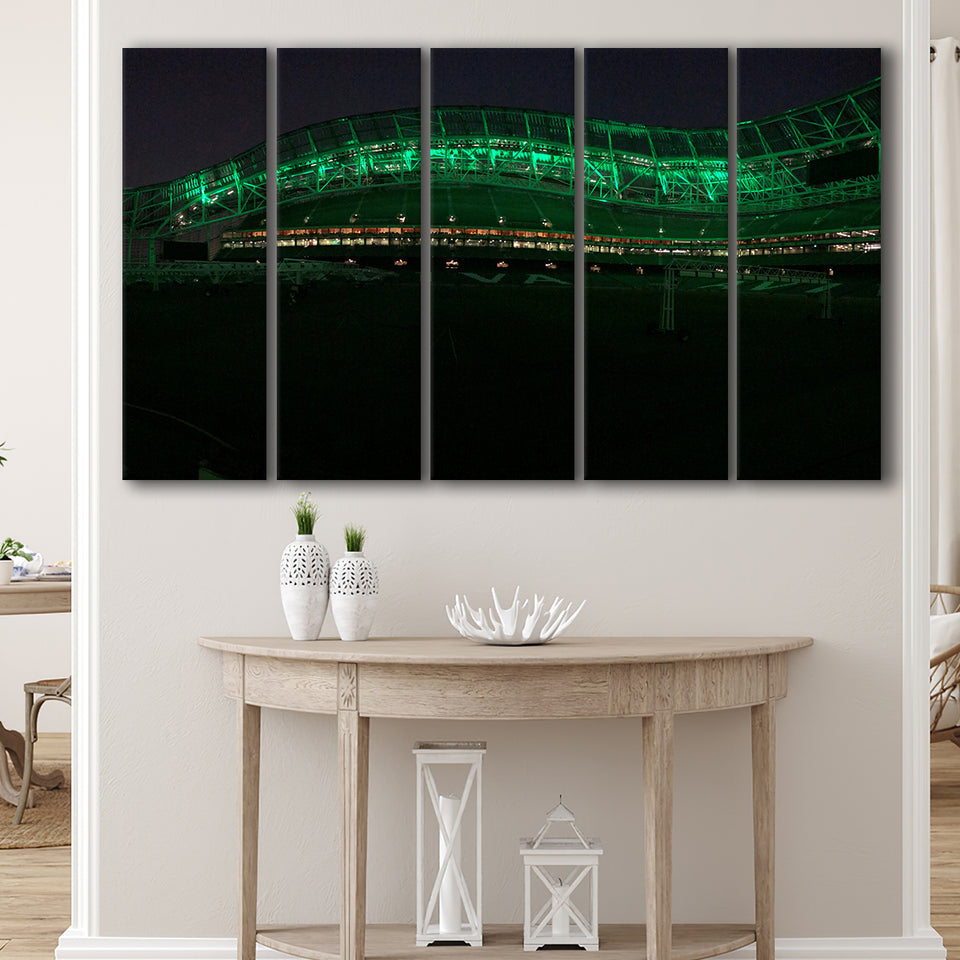 Aviva with Lights Stadium, Stadium Canvas, Sport Art, Gift for him, Multi Panels B, Canvas Prints Wall Art Decor