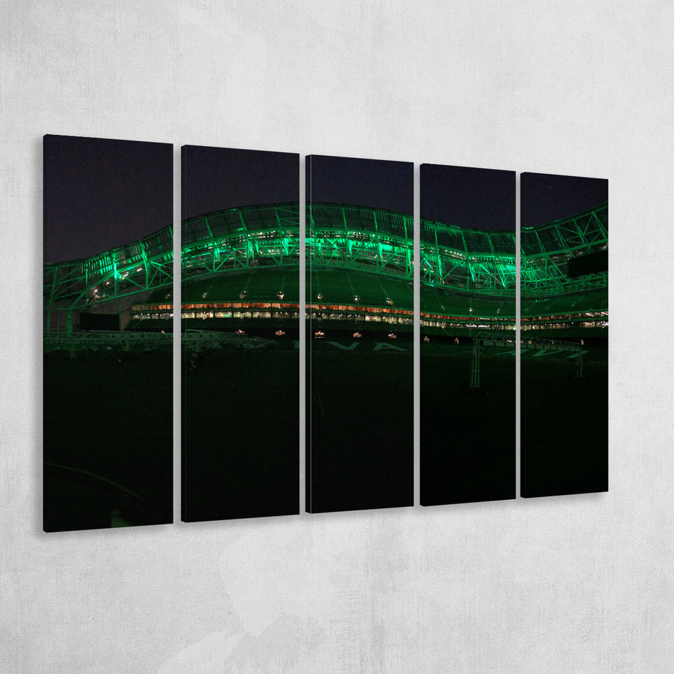 Aviva with Lights Stadium, Stadium Canvas, Sport Art, Gift for him, Multi Panels B, Canvas Prints Wall Art Decor
