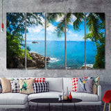 Awesome Tropical Island 5 Piece B Canvas Prints Wall Art Decor - Painting Canvas, Multi Panels