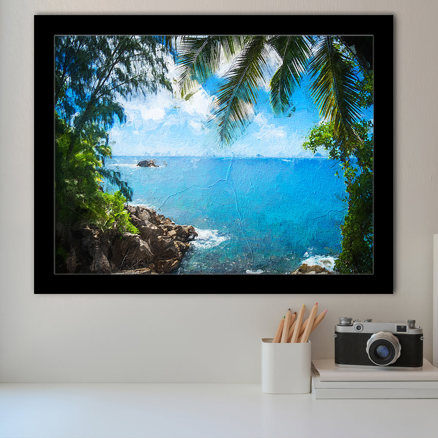 Awesome Tropical Island Framed Art Prints Wall Decor - Painting Prints, Framed Picture, Home Decor