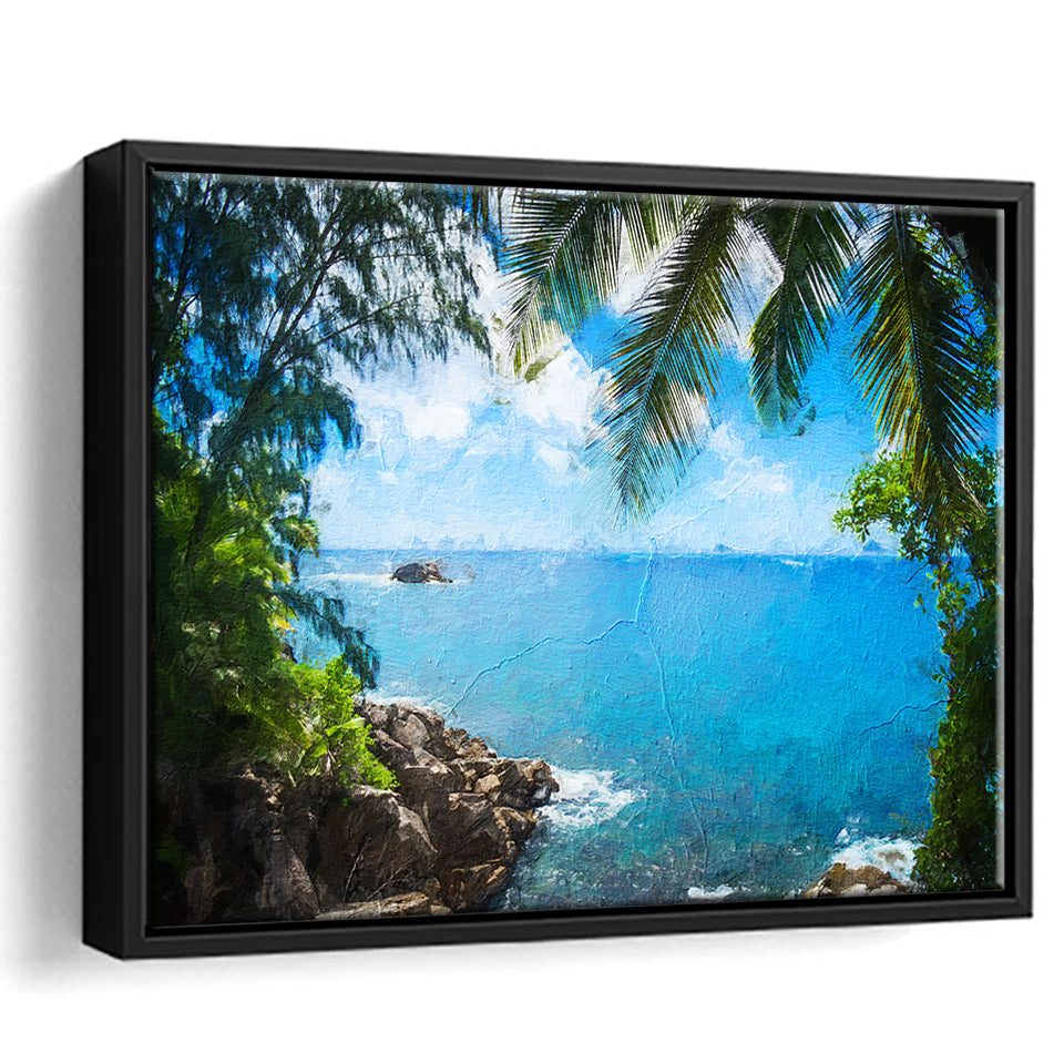 Awesome Tropical Island Framed Canvas Prints Wall Art Decor - Paiting Canvas, Art Prints, Floating Frame
