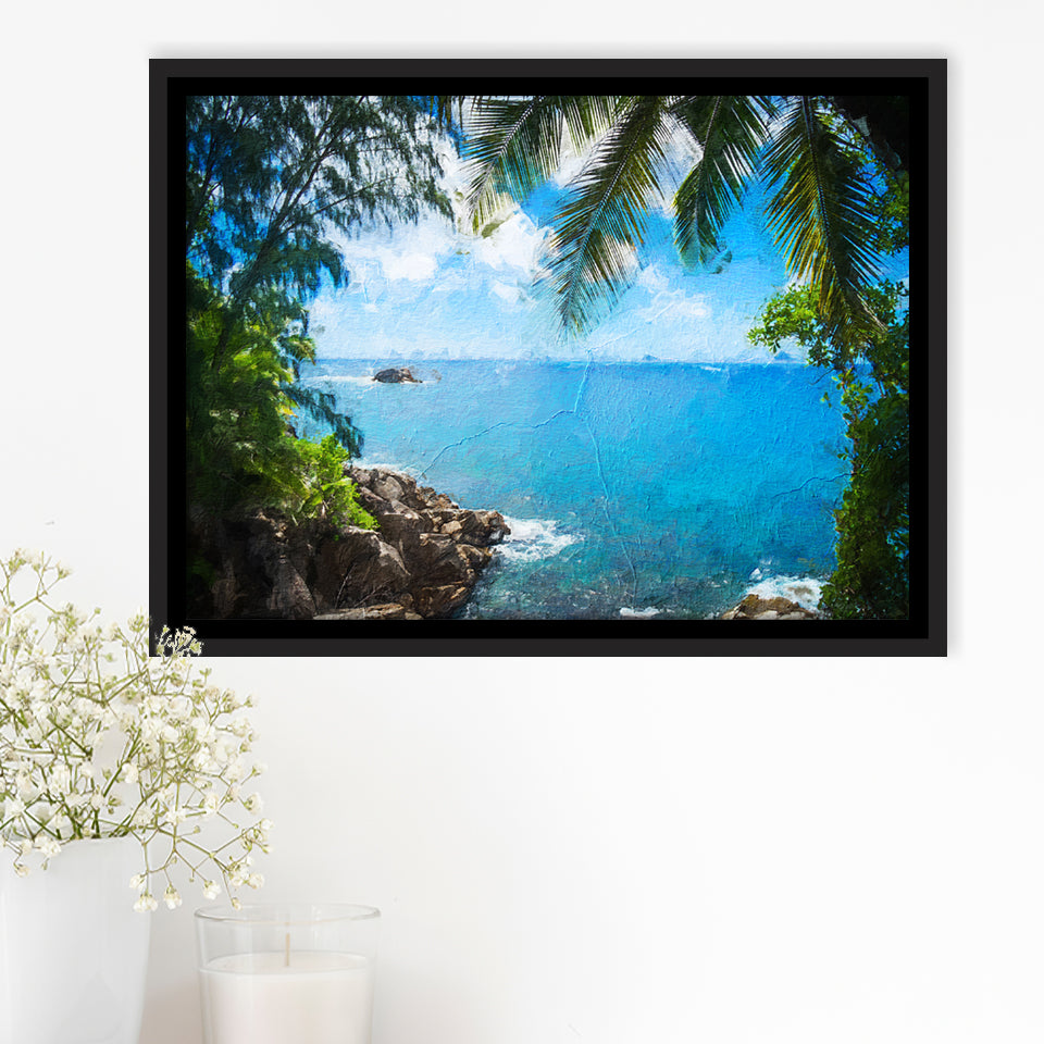 Awesome Tropical Island Framed Canvas Prints Wall Art Decor - Paiting Canvas, Art Prints, Floating Frame