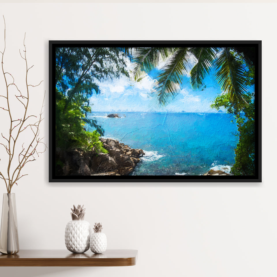 Awesome Tropical Island Framed Canvas Prints Wall Art Decor - Paiting Canvas, Art Prints, Floating Frame