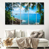 Awesome Tropical Island 5 Piece B Canvas Prints Wall Art Decor - Painting Canvas, Multi Panels