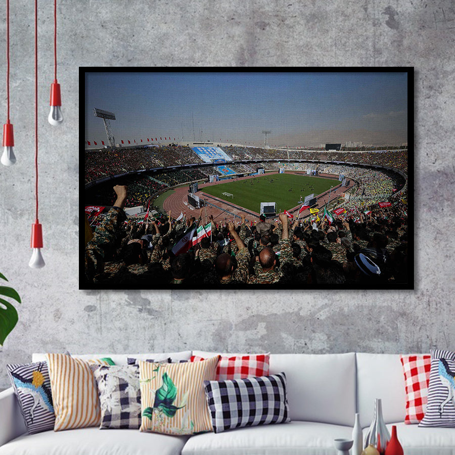 Azadi Stadium, Stadium Canvas, Sport Art, Gift for him, Framed Art Prints Wall Art Decor, Framed Picture