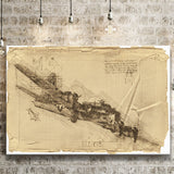 B17 Gunship Avion Bombardero Nubes Plane Canvas Prints Wall Art - Painting Canvas, Painting Prints, Wall Home Decor, Prints for Sale