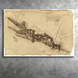 B17 Gunship Avion Bombardero Nubes Plane Canvas Prints Wall Art - Painting Canvas, Painting Prints, Wall Home Decor, Prints for Sale