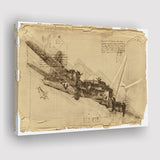 B17 Gunship Avion Bombardero Nubes Plane Canvas Prints Wall Art - Painting Canvas, Painting Prints, Wall Home Decor, Prints for Sale
