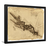 B17 Gunship Avion Bombardero Nubes Plane Framed Art Prints Wall Decor - Painting Art, Framed Picture, Home Decor,For Sale