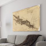 B17 Gunship Avion Bombardero Nubes Plane Canvas Prints Wall Art - Painting Canvas, Painting Prints, Wall Home Decor, Prints for Sale