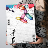 Balloon Dog Banksy Graffiti Art Canvas Prints Wall Art Decor - Painting Canvas, Home Decor, Art Print, Art For Sale