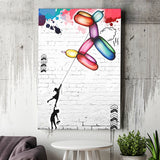 Balloon Dog Banksy Graffiti Art Canvas Prints Wall Art Decor - Painting Canvas, Home Decor, Art Print, Art For Sale