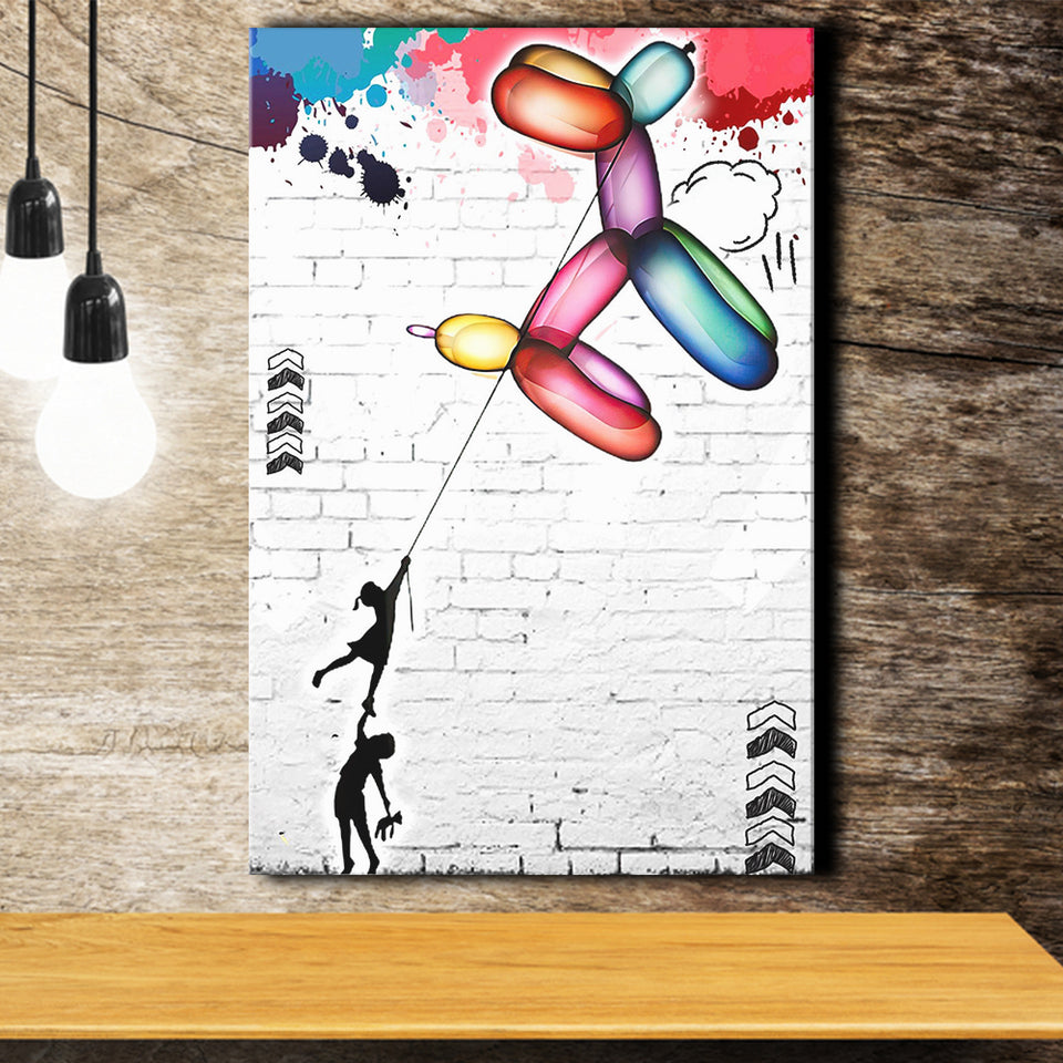 Balloon Dog Banksy Graffiti Art Canvas Prints Wall Art Decor - Paintin –  UnixCanvas