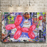 Balloon Dog Graffiti Art Canvas Prints Wall Art Decor - Painting Canvas, Home Decor, Art Print, Art For Sale