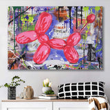 Balloon Dog Graffiti Art Canvas Prints Wall Art Decor - Painting Canvas, Home Decor, Art Print, Art For Sale