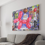 Balloon Dog Graffiti Art Canvas Prints Wall Art Decor - Painting Canvas, Home Decor, Art Print, Art For Sale
