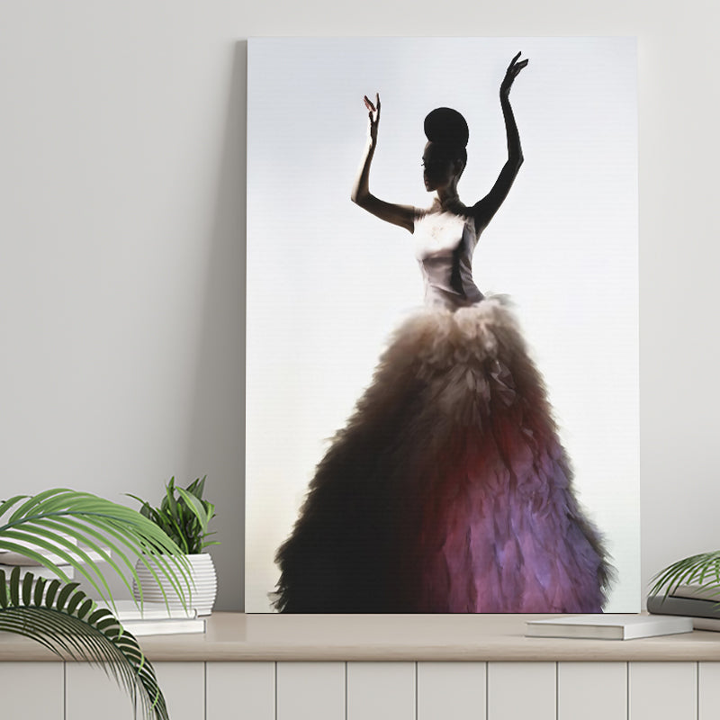 Beautiful Elegant Woman In Luxury Evening Dress Canvas Wall Art - Canv UnixCanvas Beautiful Elegant Woman In Luxury Evening Dress Canvas Wall Art - Canv UnixCanvas