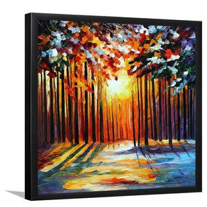 Beautiful Sun Of January-Forest art, Art print, Plexiglass Cover