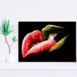Bite My Lips Framed Art Prints Wall Decor - Painting Art,Framed Picture,For Sale, Ready to hang