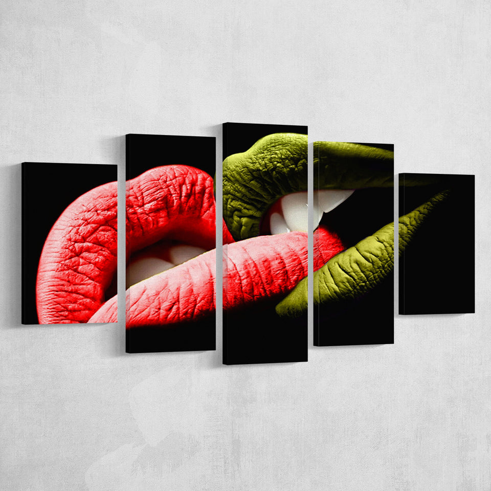Bite My Lips Large Canvas Prints Multi Panels Wall Art Prints Home Decor
